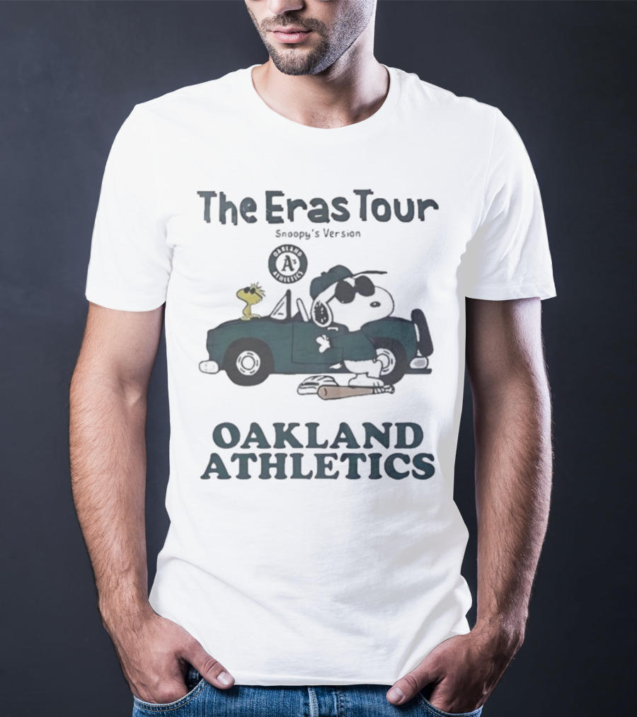 The Eras Tour Snoopy Version Oakland Athletics Peanuts Woodstock T-Shirt