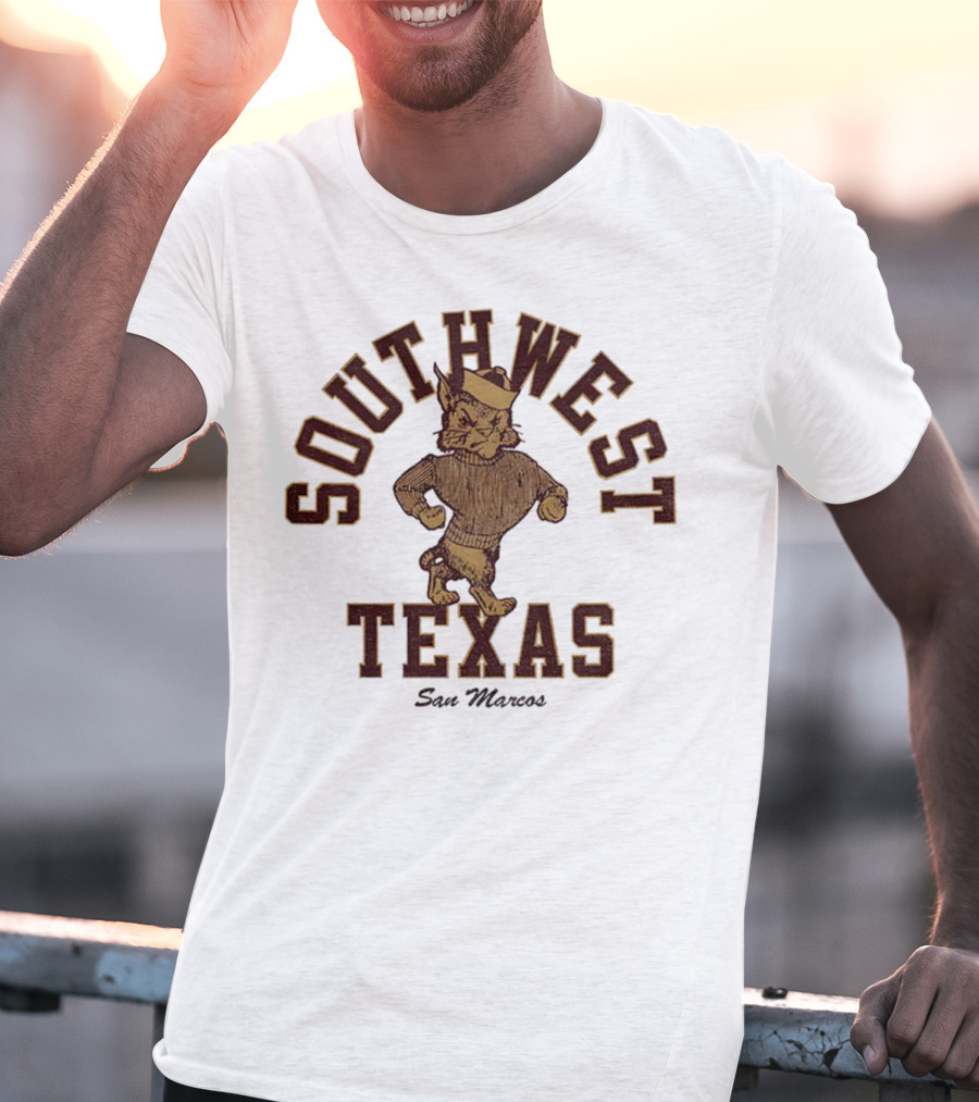 Southwest Texas San Marcos Bobcats Vintage Mascot T-Shirt