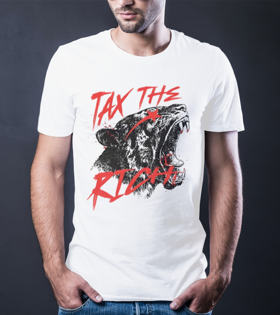 Tax The Rich Tiger Roar Anti Billionaire T-Shirt