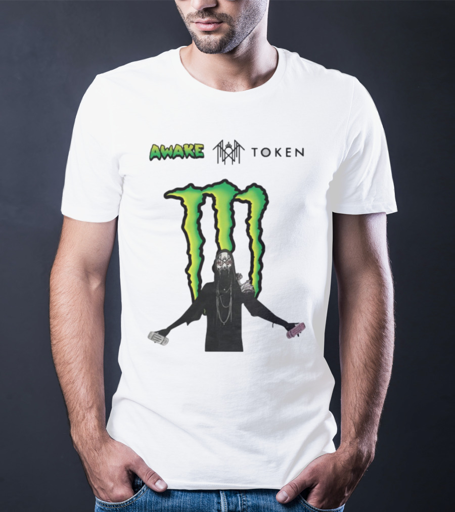 Awake Token Monster Energy Hooded Figure T-Shirt