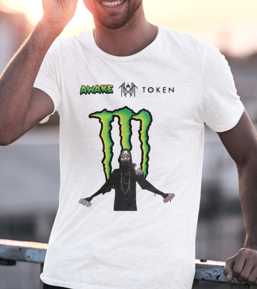 Awake Token Monster Energy Hooded Figure T-Shirt