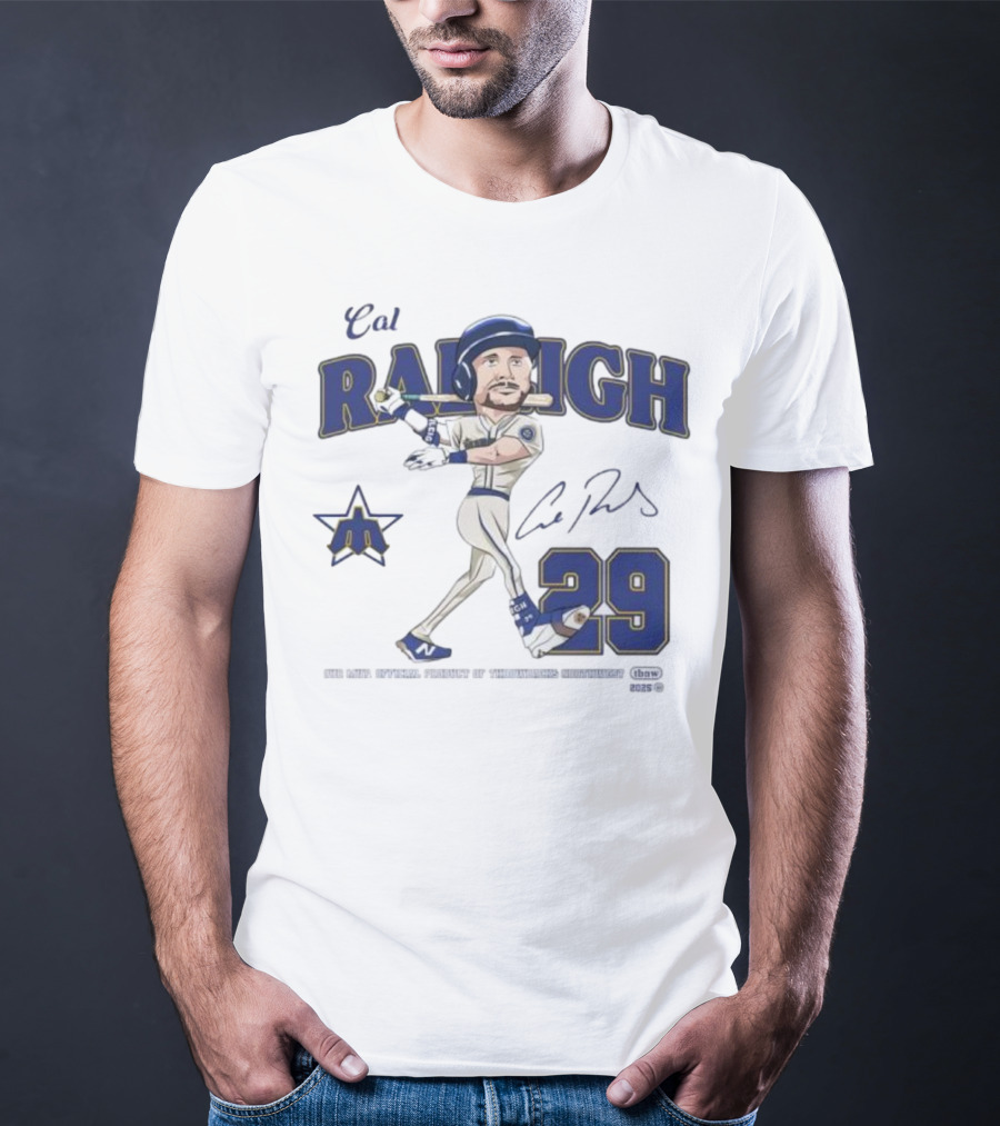 Cal Raleigh Seattle Mariners MVP Throwbacks Northwest Signature 2025 29 T-Shirt
