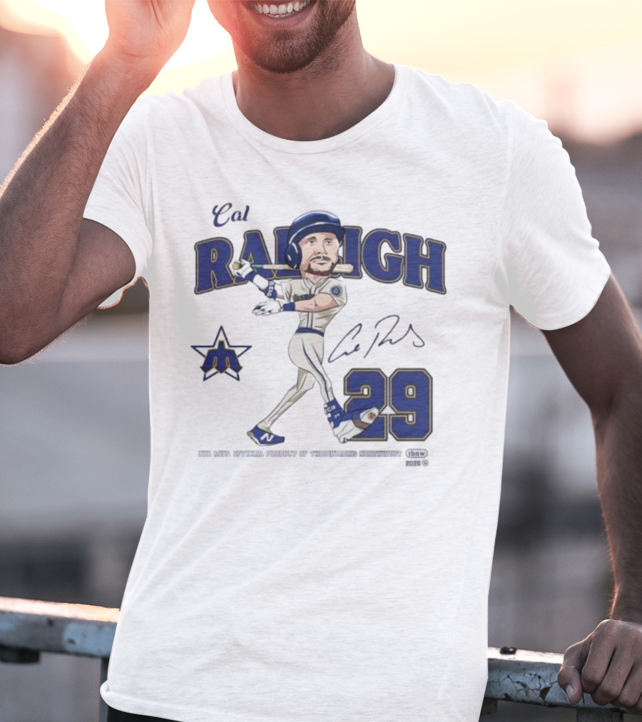 Cal Raleigh Seattle Mariners MVP Throwbacks Northwest Signature 2025 29 T-Shirt
