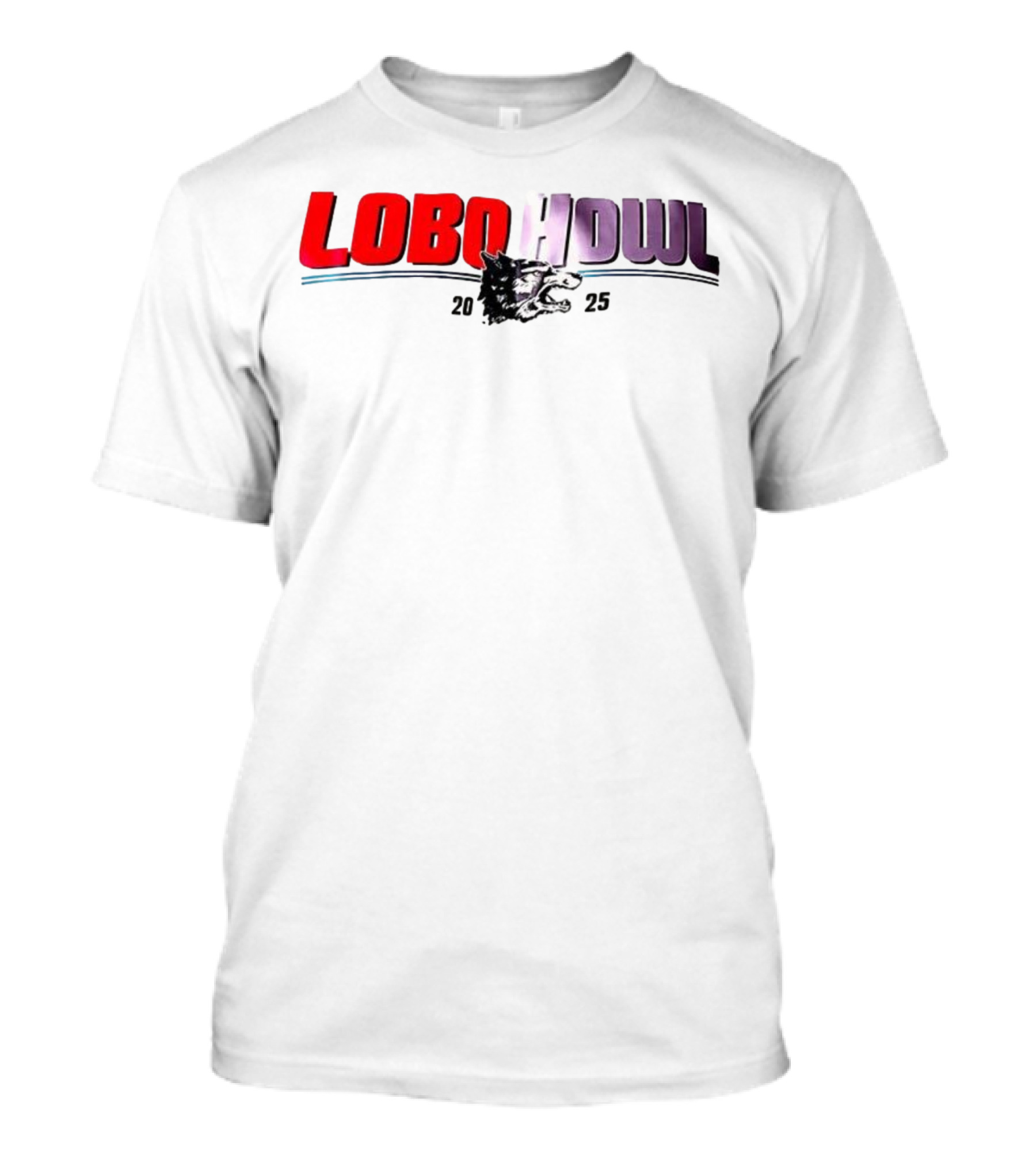 Lobo Howl 2025 Wolf Head Logo Red Purple T-Shirt