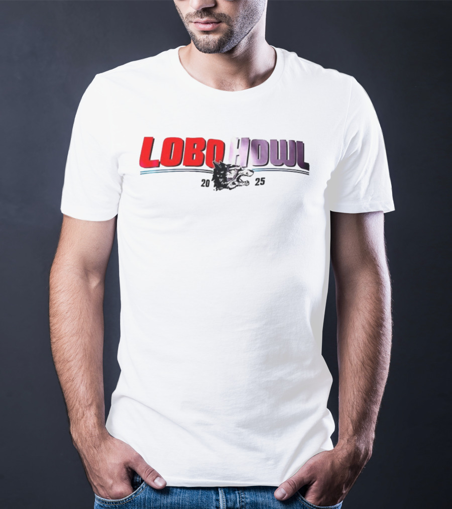 Lobo Howl 2025 Wolf Head Logo Red Purple T-Shirt