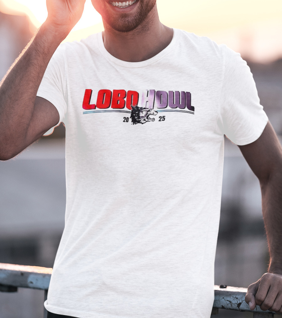 Lobo Howl 2025 Wolf Head Logo Red Purple T-Shirt