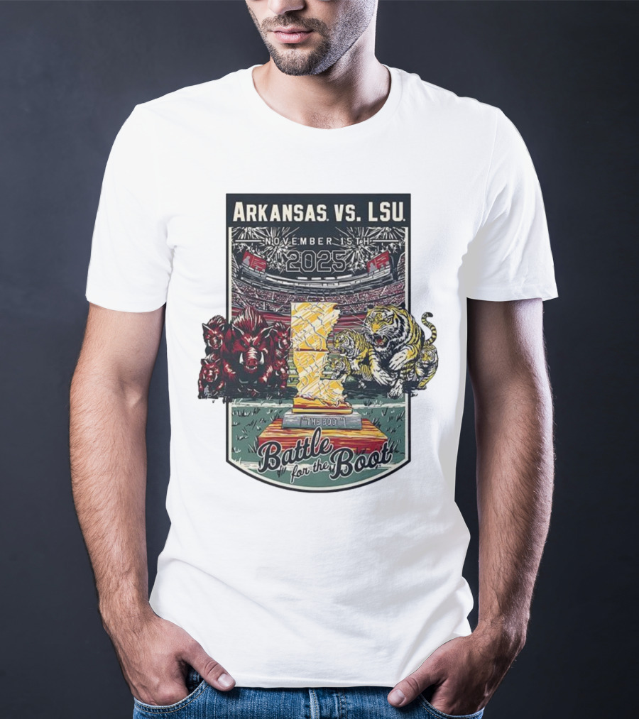 Arkansas Vs LSU November 15th 2025 Battle For The Boot T-Shirt