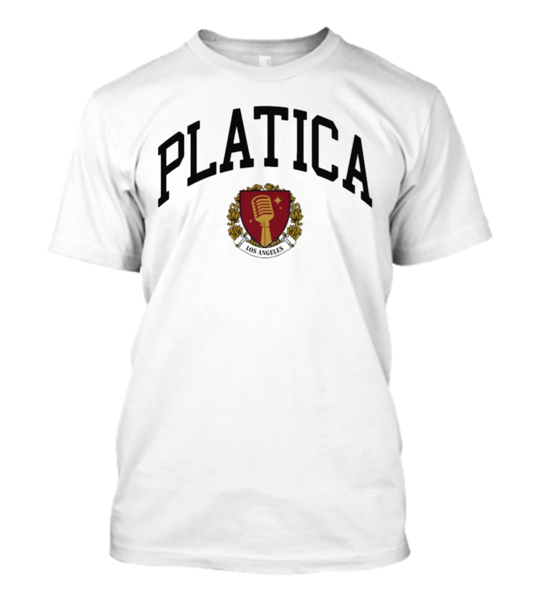 Platica Los Angeles Microphone Emblem T-Shirt