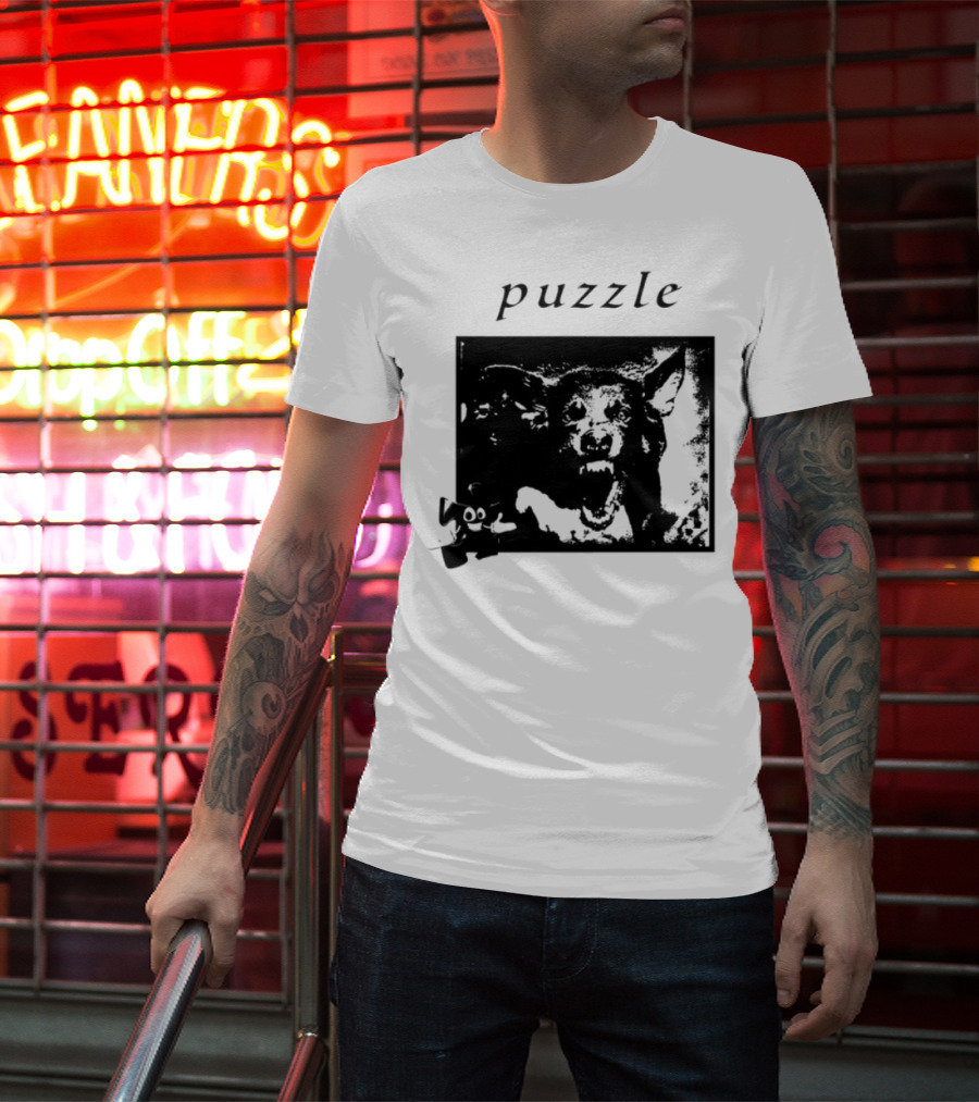 Puzzle Damage Dog With Missing Pieces T-Shirt