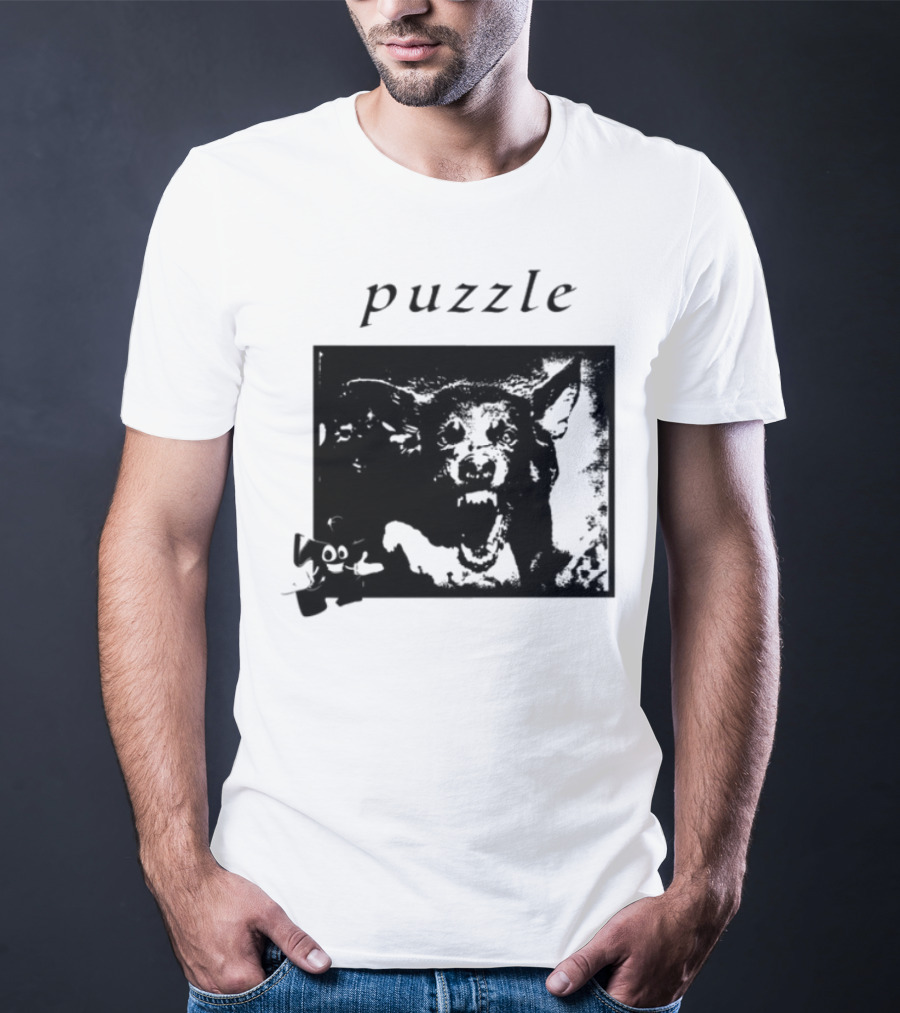 Puzzle Damage Dog With Missing Pieces T-Shirt