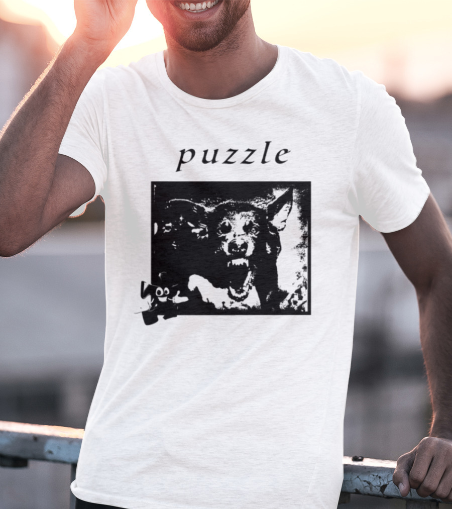 Puzzle Damage Dog With Missing Pieces T-Shirt