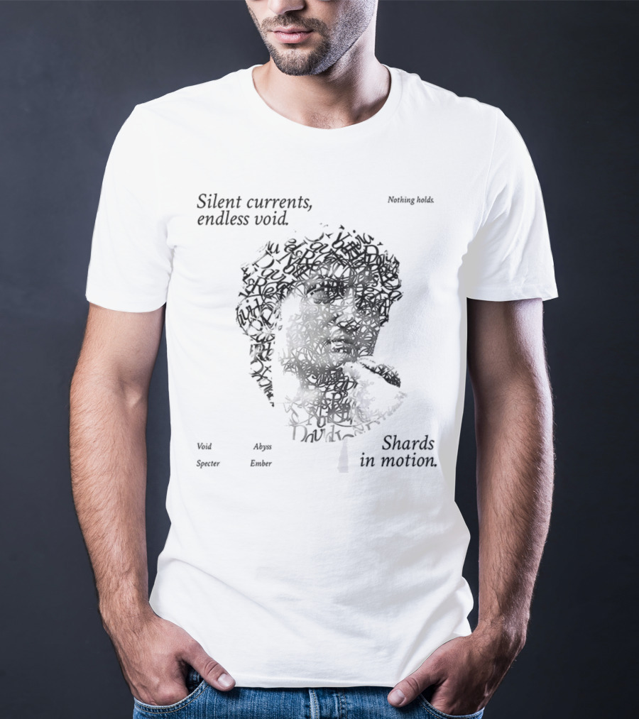 Silent Currents Endless Void Shards In Motion Vox Specter Alyn Basker Floating Debris T-Shirt