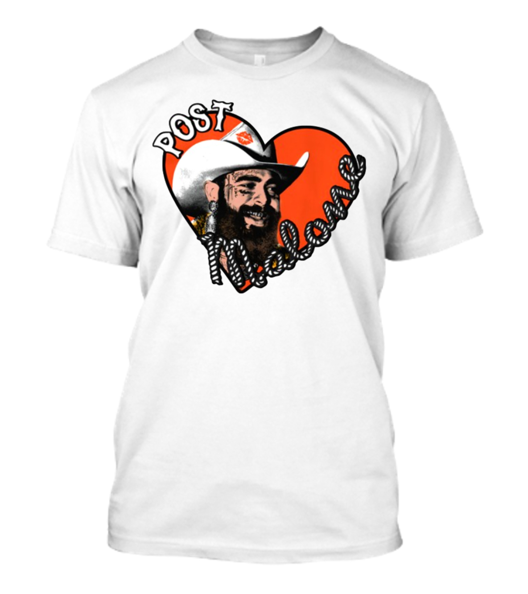 Big Ass Stadium Tour Post Malone Heart Cowboy Design T-Shirt