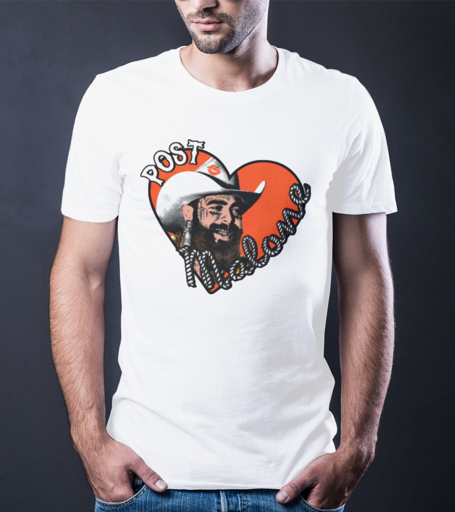 Big Ass Stadium Tour Post Malone Heart Cowboy Design T-Shirt