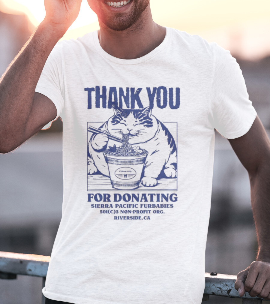 Thank You For Donating Santa Cruz Mountain Brewery Californians For Ferrets Monterey Bay California T-Shirt