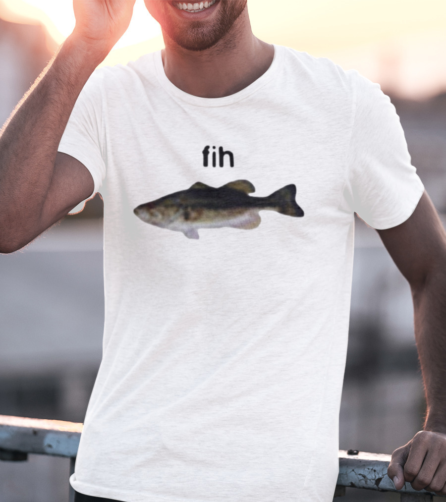 Fih Fish Humor With Realistic Fish Illustration T-Shirt
