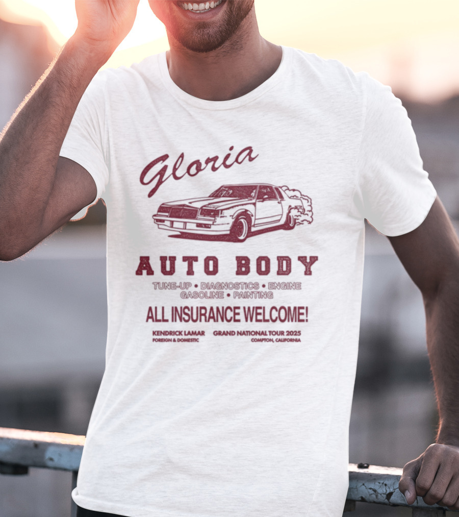 Gnxtour Kendrick Lamar Gloria Auto Body T-Shirt