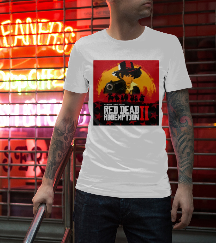 Rockstar Games Red Dead Redemption II Goofyahhtees Spike Rd2 Cowboy Gunman T-Shirt