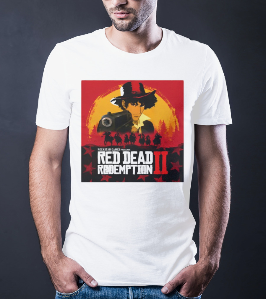 Rockstar Games Red Dead Redemption II Goofyahhtees Spike Rd2 Cowboy Gunman T-Shirt