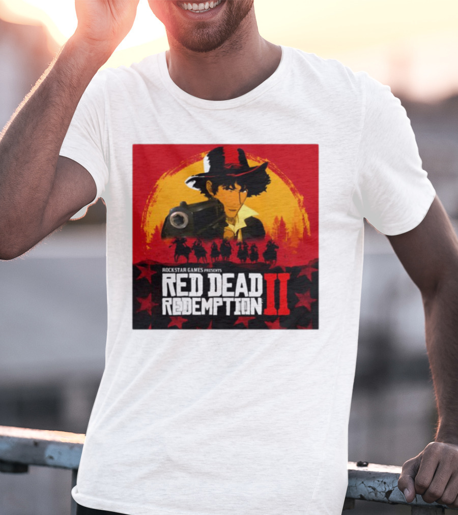Rockstar Games Red Dead Redemption II Goofyahhtees Spike Rd2 Cowboy Gunman T-Shirt