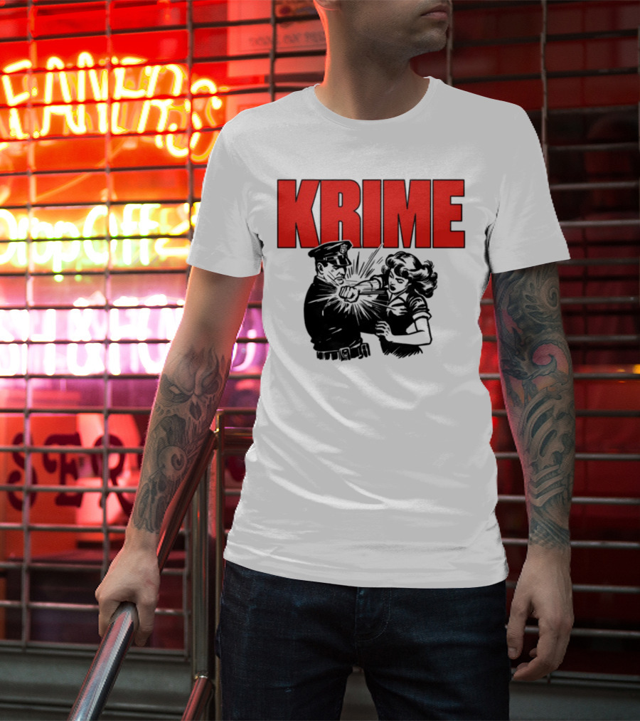 Krime ACAB Red Bold Text T-Shirt