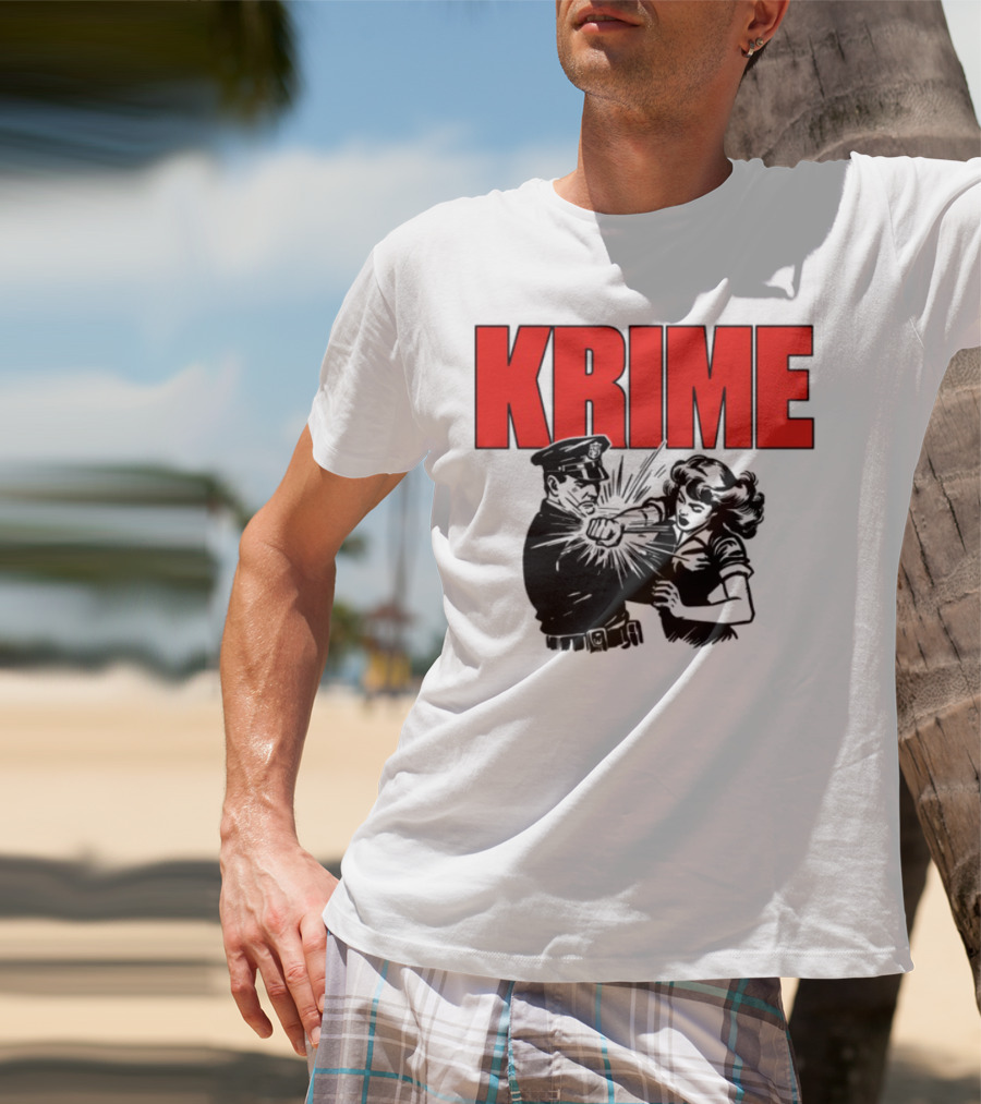 Krime ACAB Red Bold Text T-Shirt