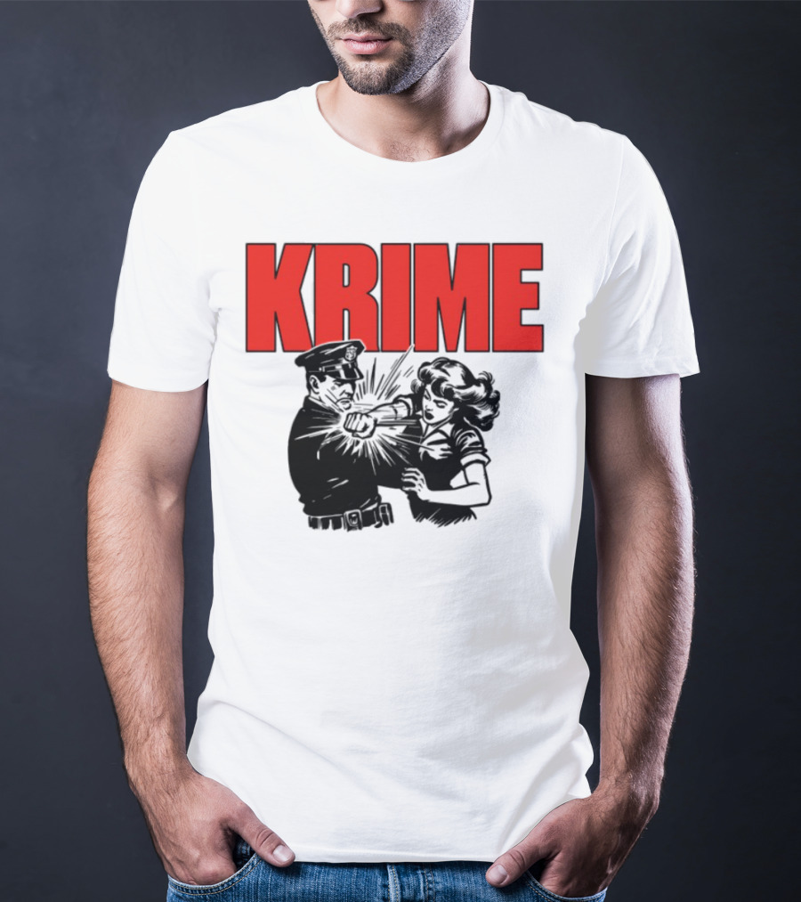 Krime ACAB Red Bold Text T-Shirt