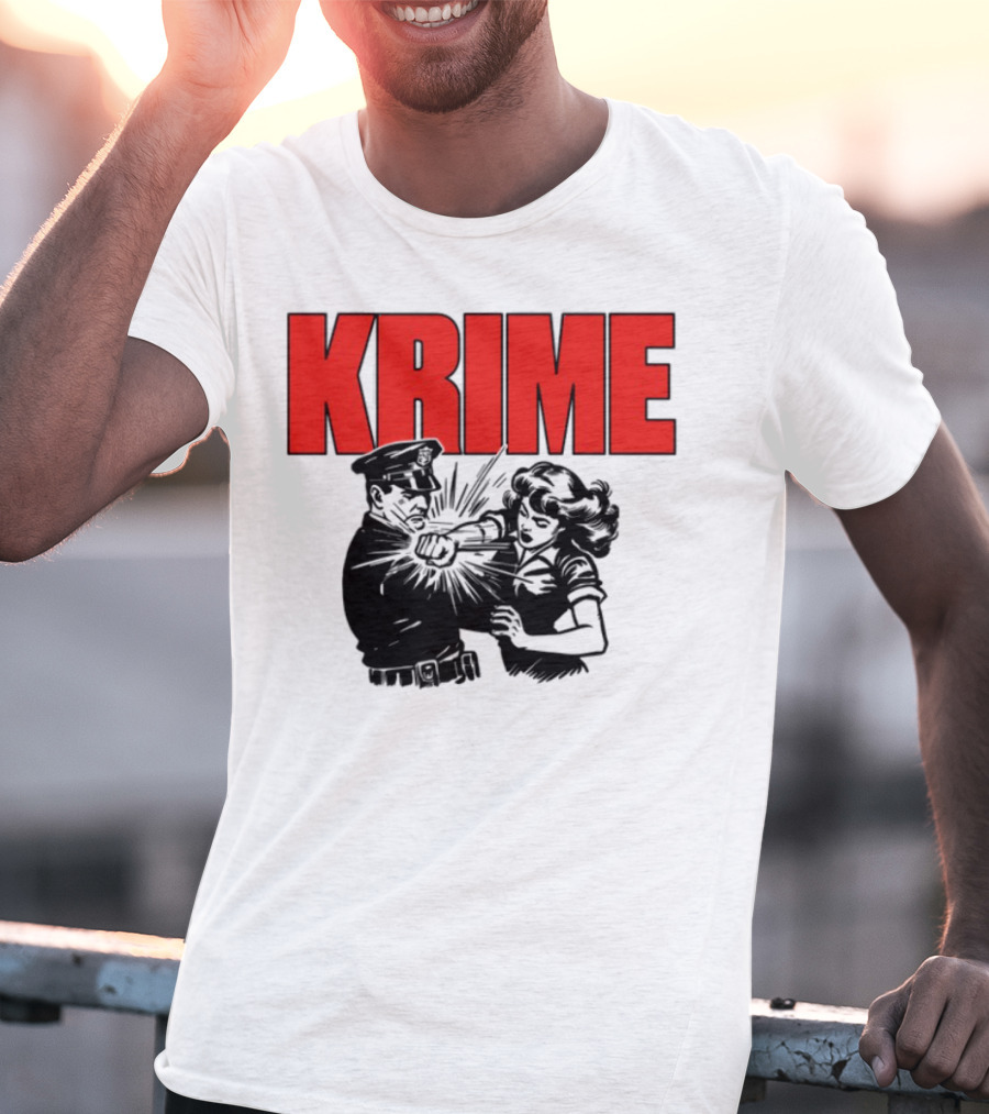 Krime ACAB Red Bold Text T-Shirt