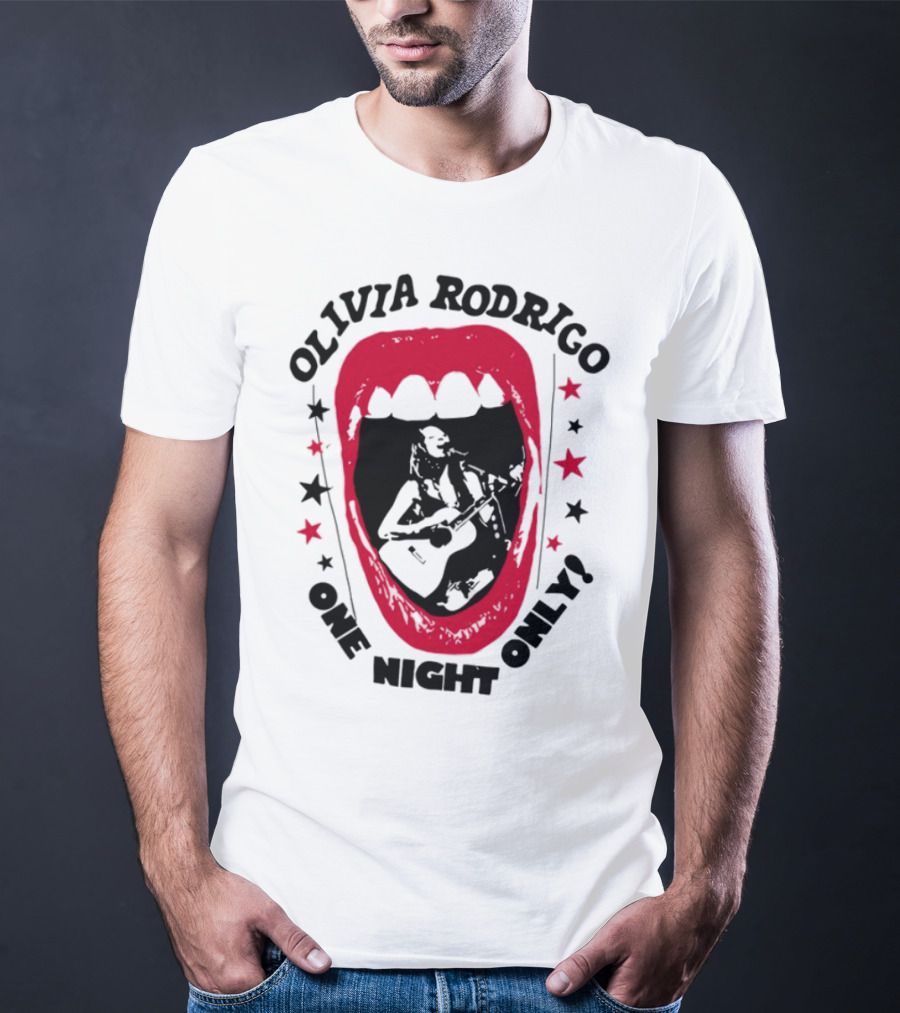 Olivia Rodrigo Vampire One Night Only Red Mouth Design T-Shirt