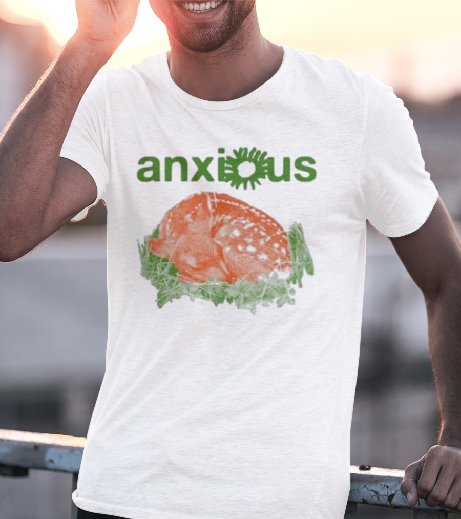 Anxious Baby Doe Deer In Grass Survivor Mood T-Shirt