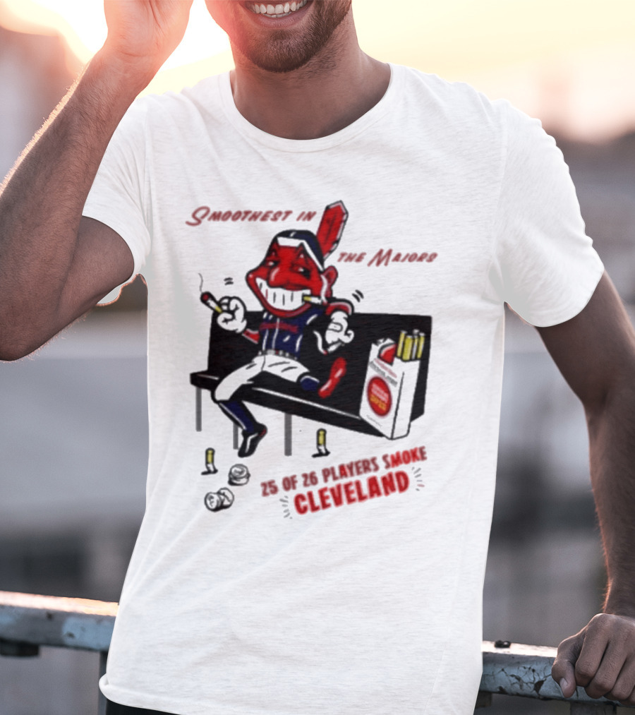 Cleveland Guardians Smoothest In The Majors 25 Of 26 Players Smoke T-Shirt