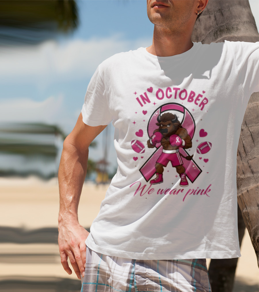 In October We Wear Pink Indiana Hoosiers Tackle Cancer Win Together T-Shirt
