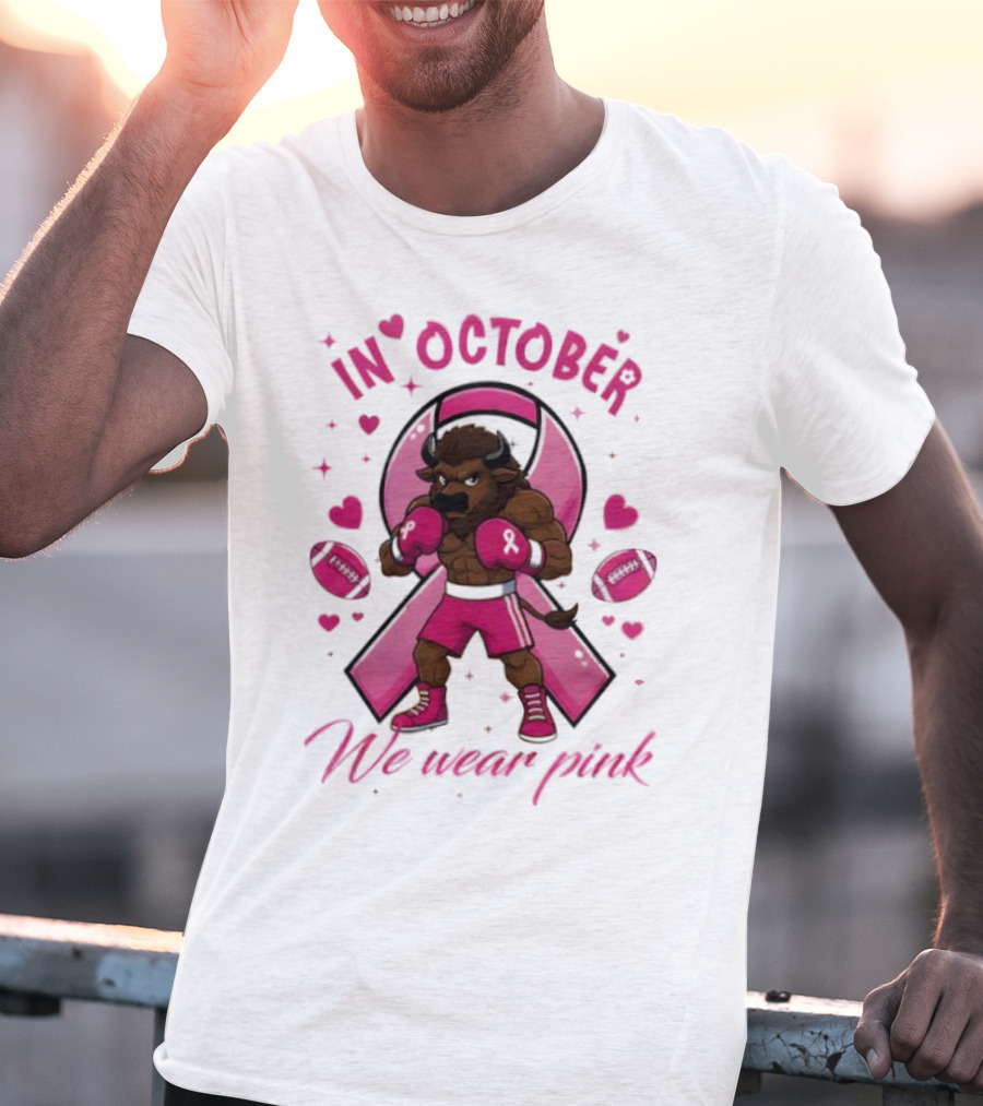 In October We Wear Pink Indiana Hoosiers Tackle Cancer Win Together T-Shirt