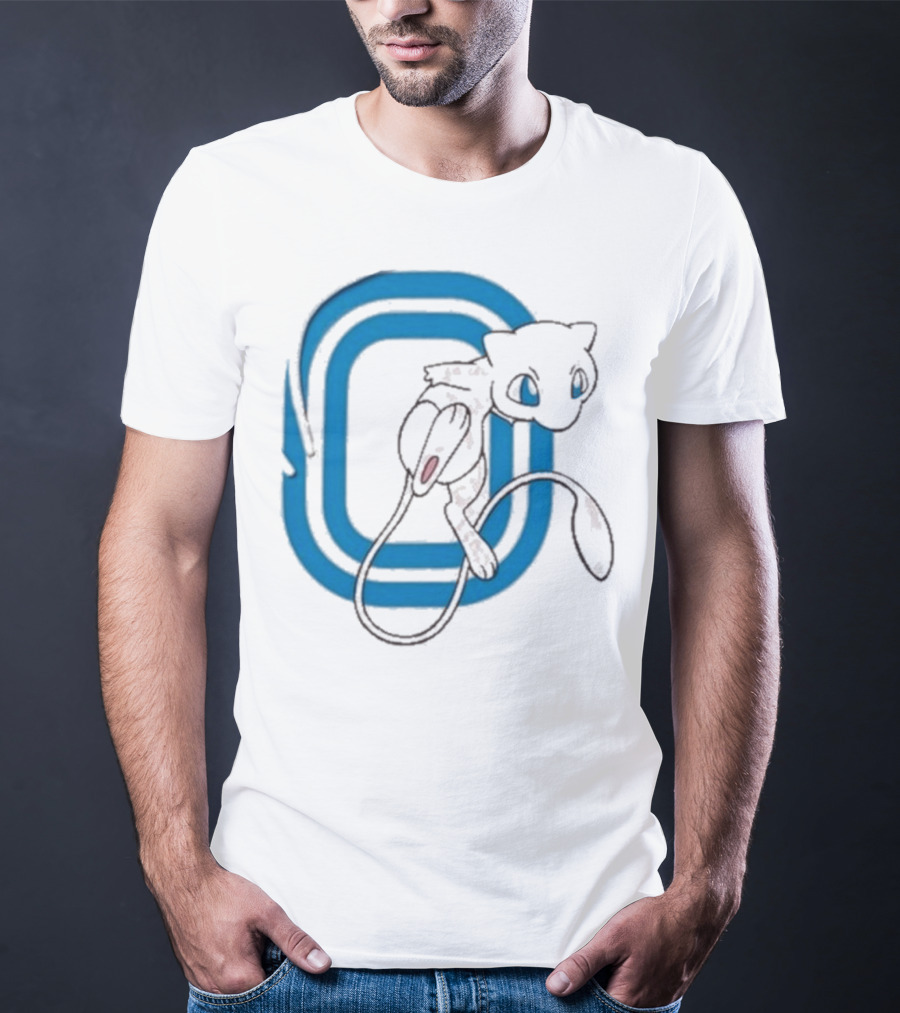 Overtime Pokémon Mew Blue Iconic Character Design T-Shirt