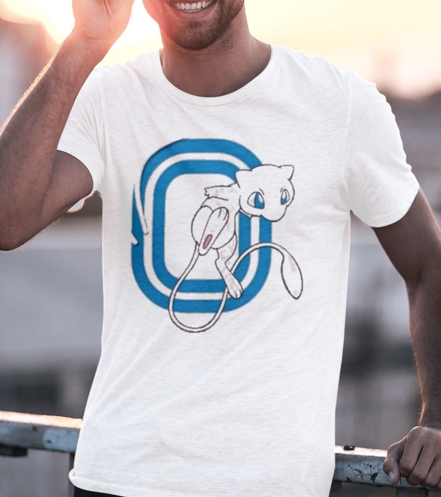 Overtime Pokémon Mew Blue Iconic Character Design T-Shirt
