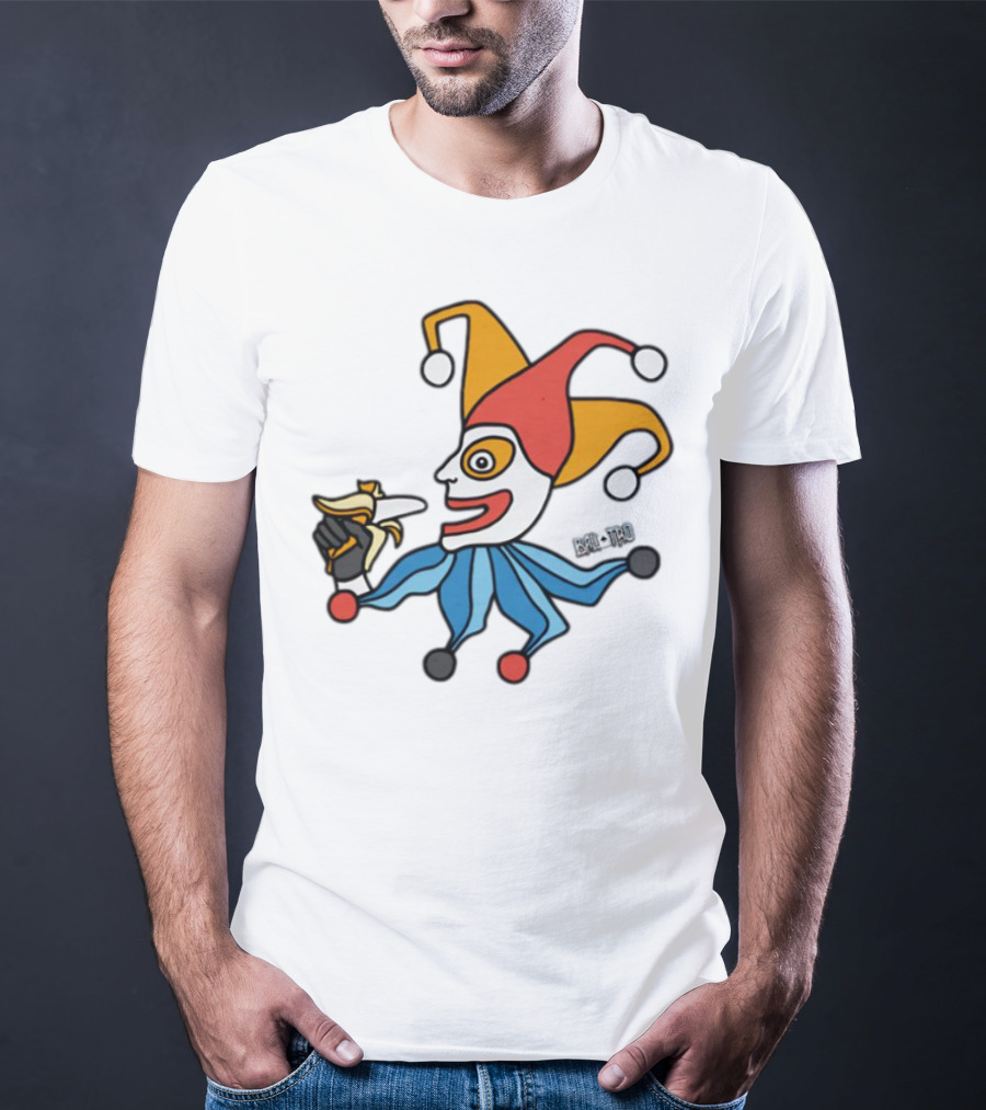 April Fools Jester With Banana Comic T-Shirt