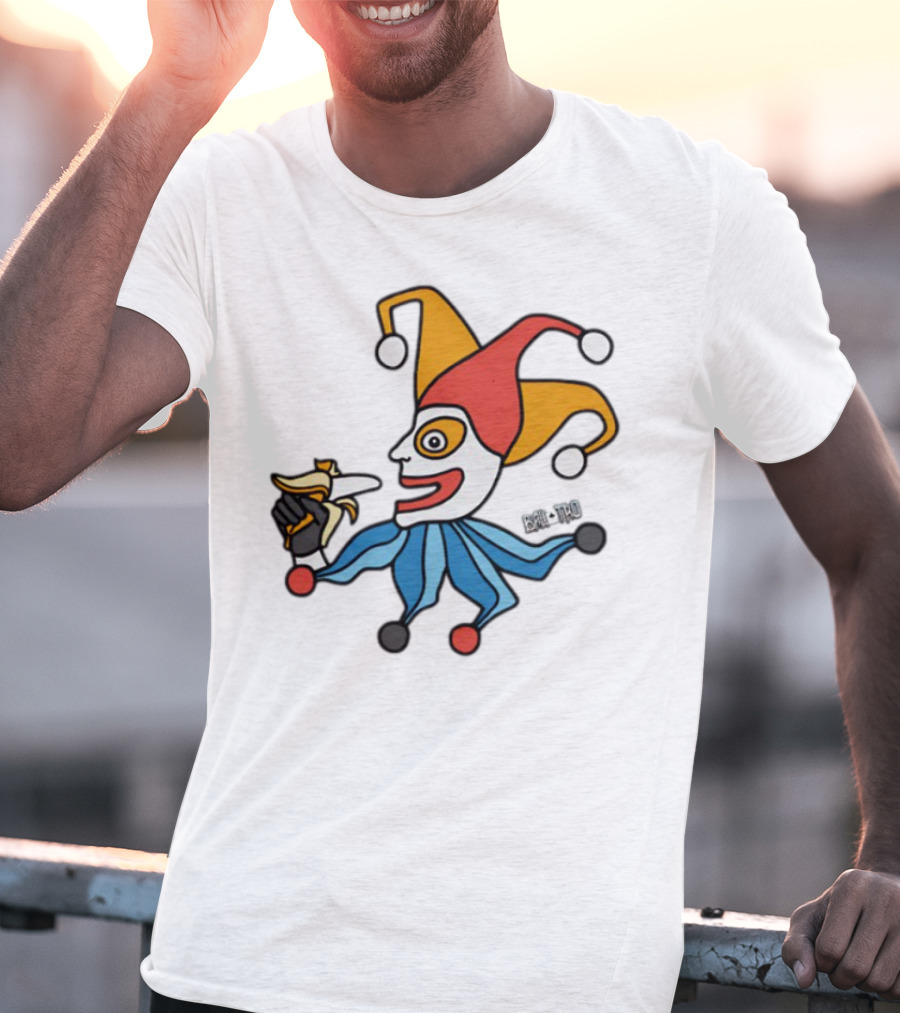 April Fools Jester With Banana Comic T-Shirt