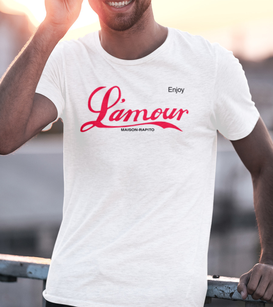 Enjoy L'amour Maison Rapito Red Script T-Shirt