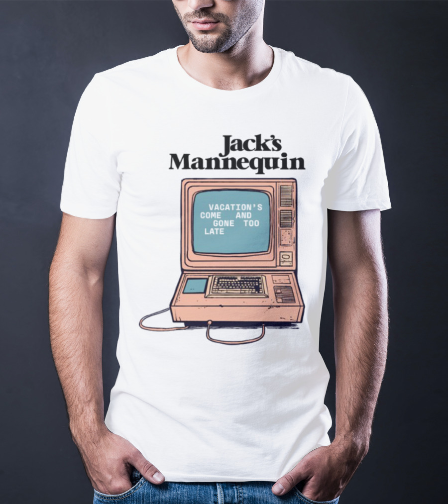 Jack's Mannequin Vacation Retro Computer Aesthetic T-Shirt