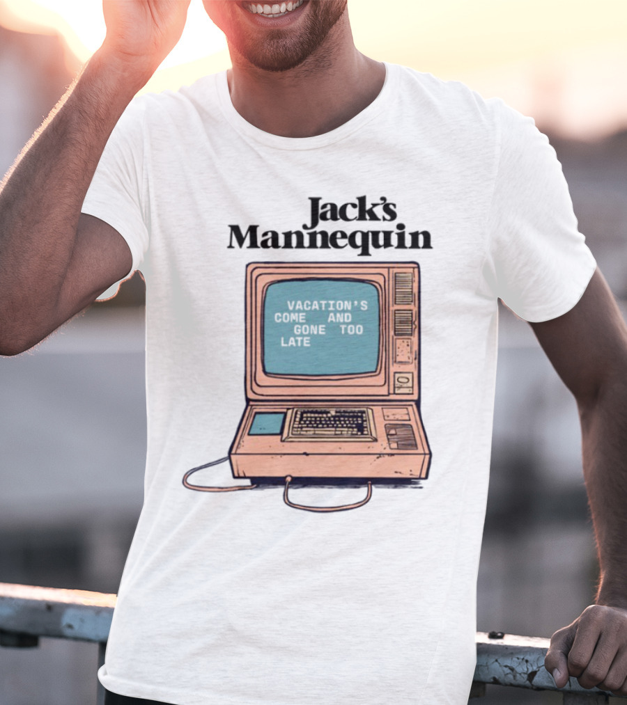 Jack's Mannequin Vacation Retro Computer Aesthetic T-Shirt