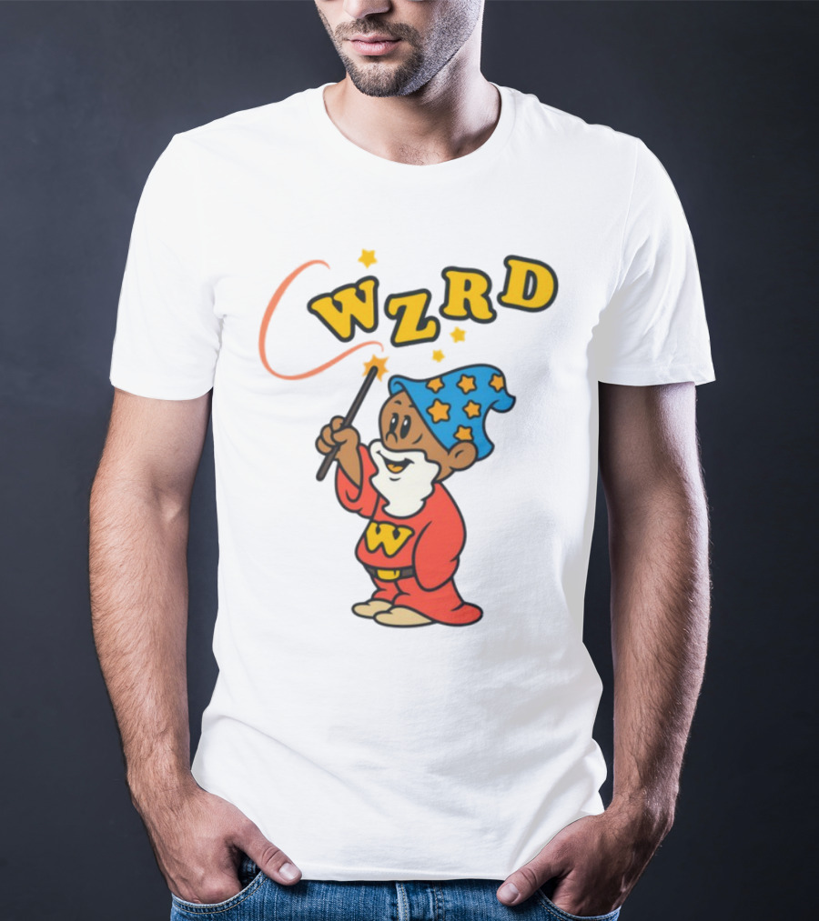 Kid Cudi WZRD Cartoon Wizard Wand Stars T-Shirt
