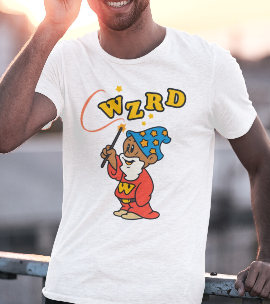 Kid Cudi WZRD Cartoon Wizard Wand Stars T-Shirt