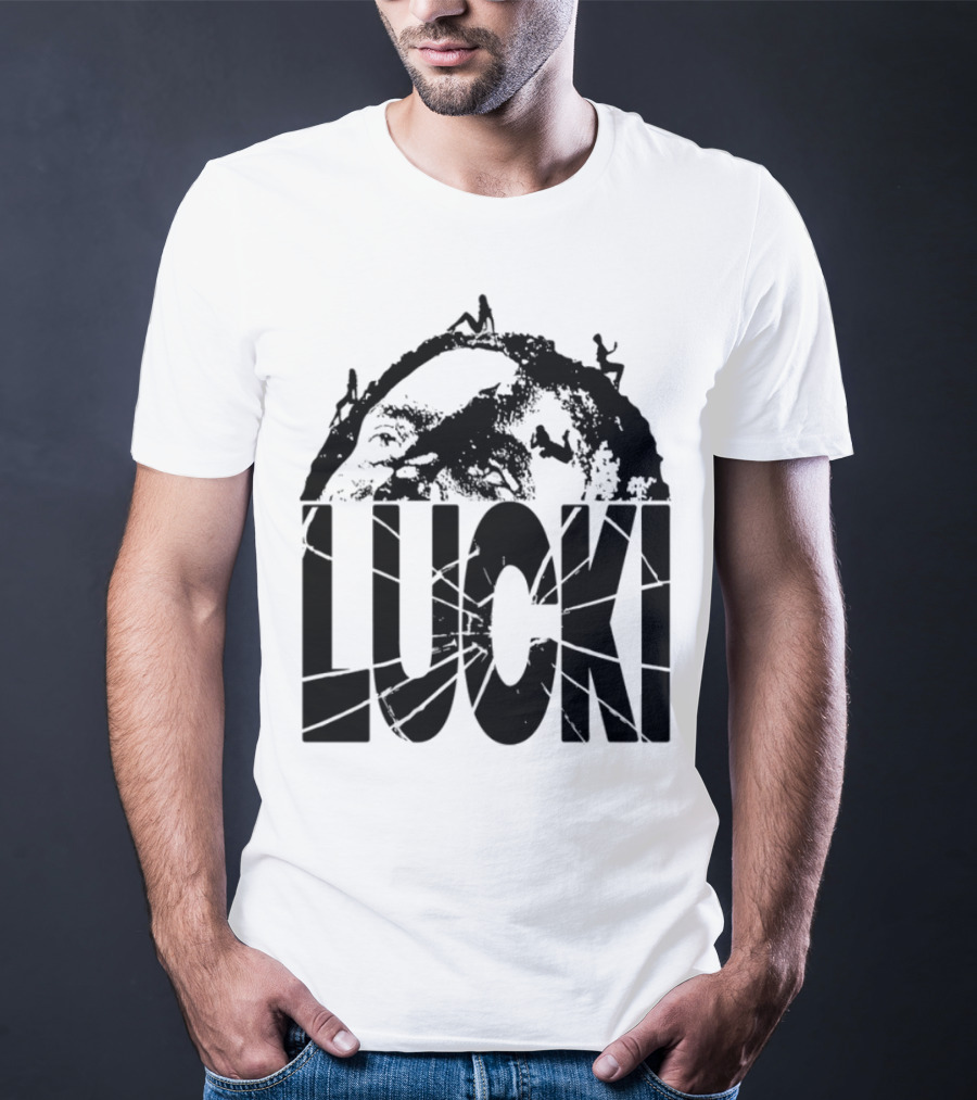 Lucki Vault White Lucki Text And Stars T-Shirt