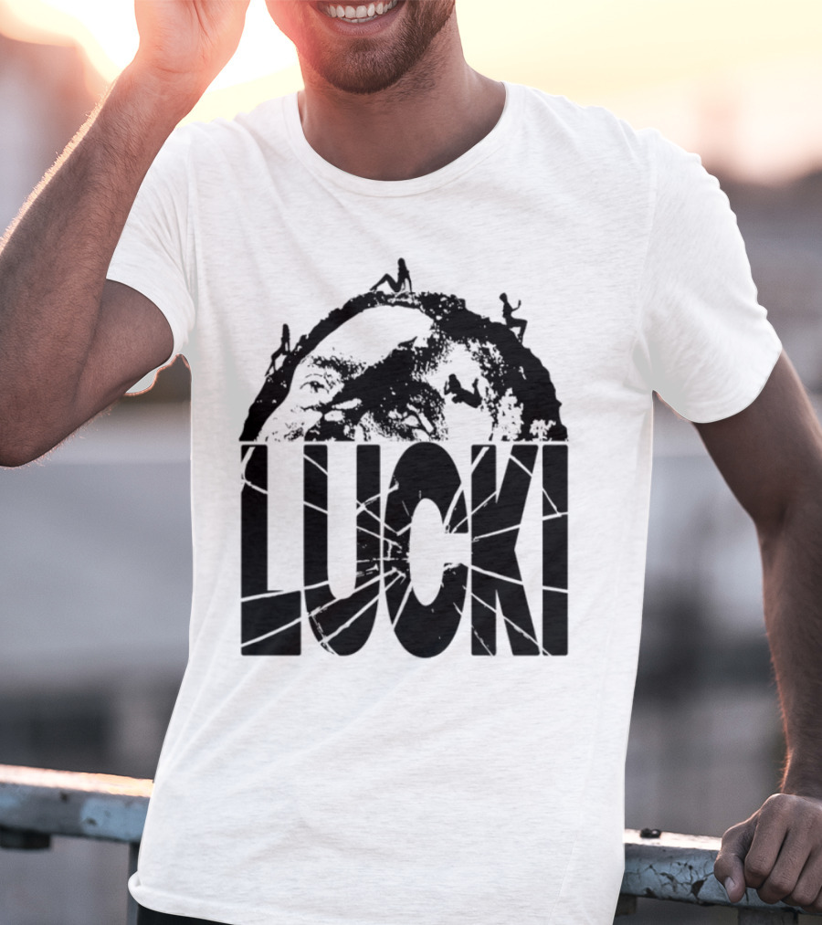 Lucki Vault White Lucki Text And Stars T-Shirt