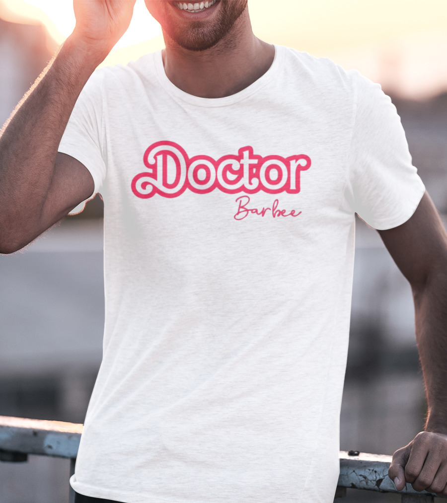 Doctor Barbee Retro Style Pink Font T-Shirt