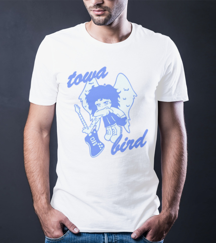 Towa Bird Angel Wings Guitar Player T-Shirt