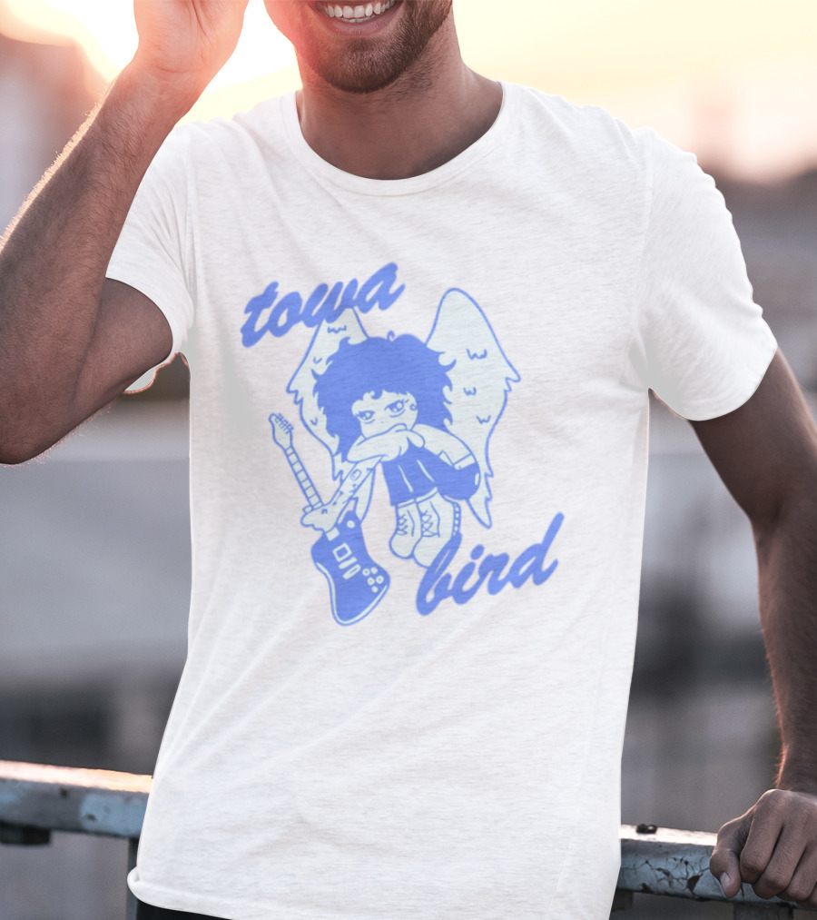 Towa Bird Angel Wings Guitar Player T-Shirt