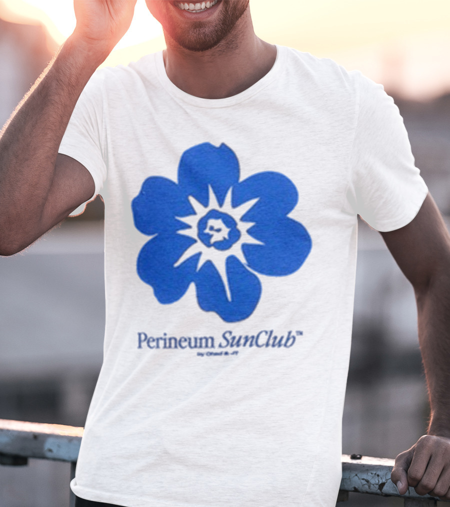Chad And JT Perineum SunClub Bumflower Blue Blossom T-Shirt