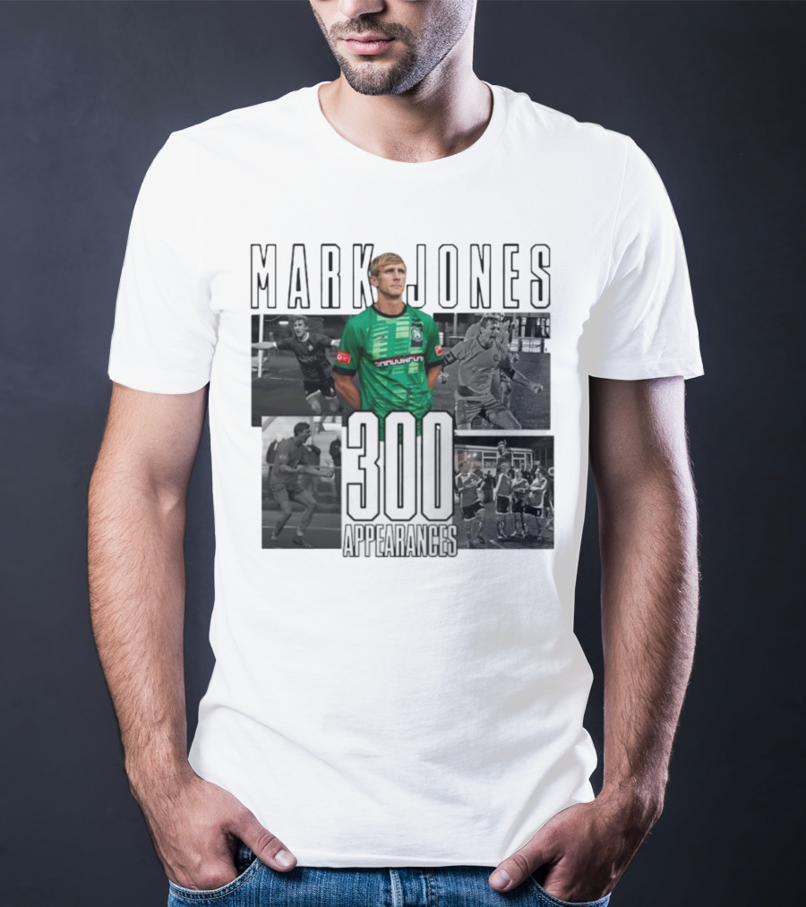 Mark Jones 300 Appearances Northwich FC Green Jersey Football Tribute T-Shirt