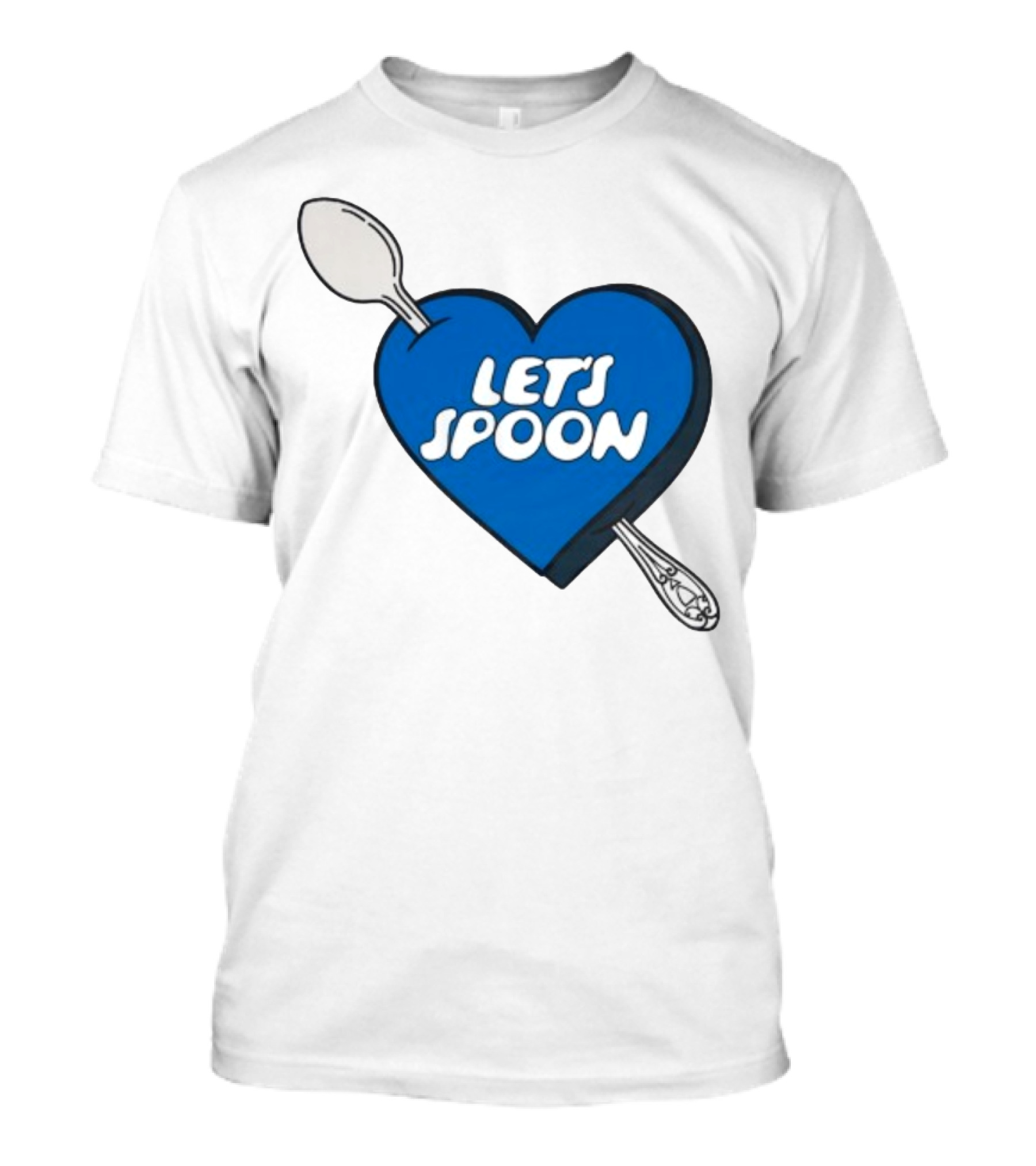 Staycool X Good Culture Let’s Spoon Heart Blue Design With Spoons T-Shirt